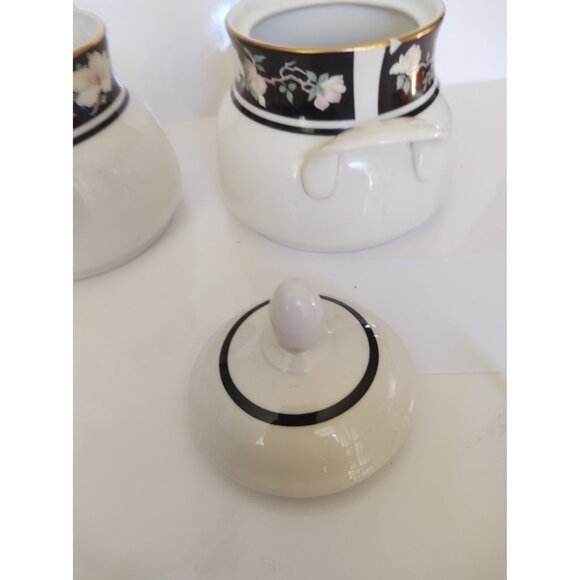 Royal Doulton Creamer & Sugar Bowl Set Vogue Collection Intrigue 1984 - Picture 10 of 15